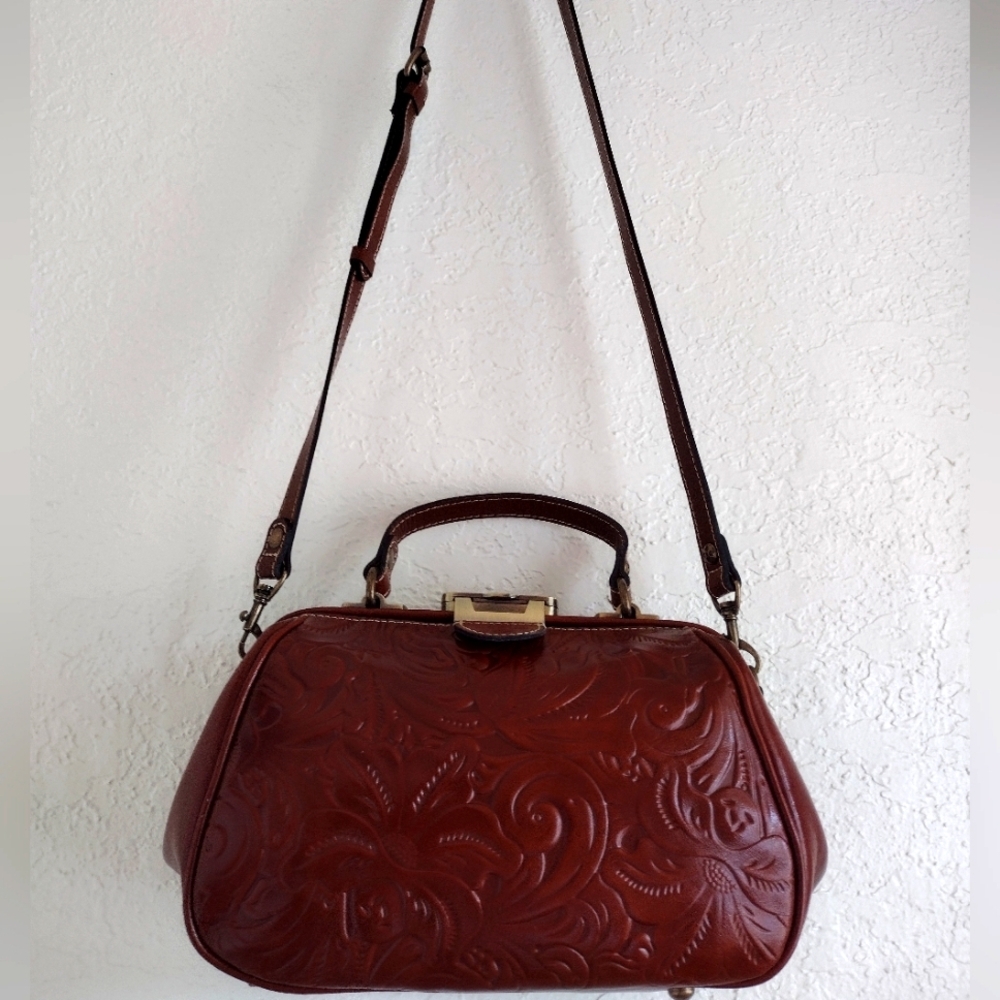 Patricia Nash Gracchi Leather Satchel - Picture 4 of 12